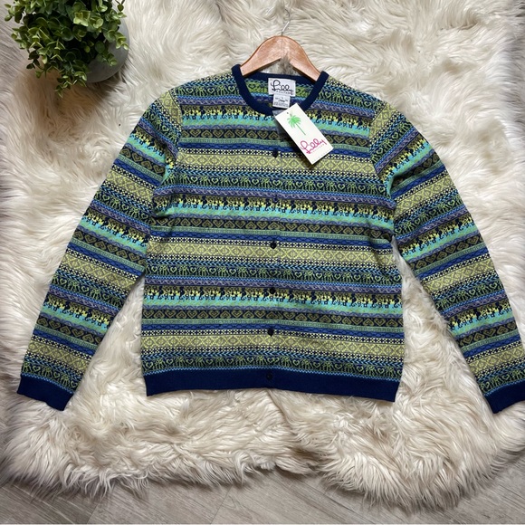 Lilly Pulitzer Sweaters - Lilly Pulitzer Fair Isle Cashmere Nordic Cardigan Sweater